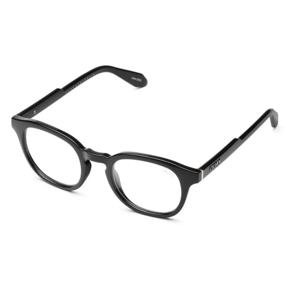 QUAY Walk On Blue Light Glasses Black Frame Bluelight Blocking Lens Unisex NWT